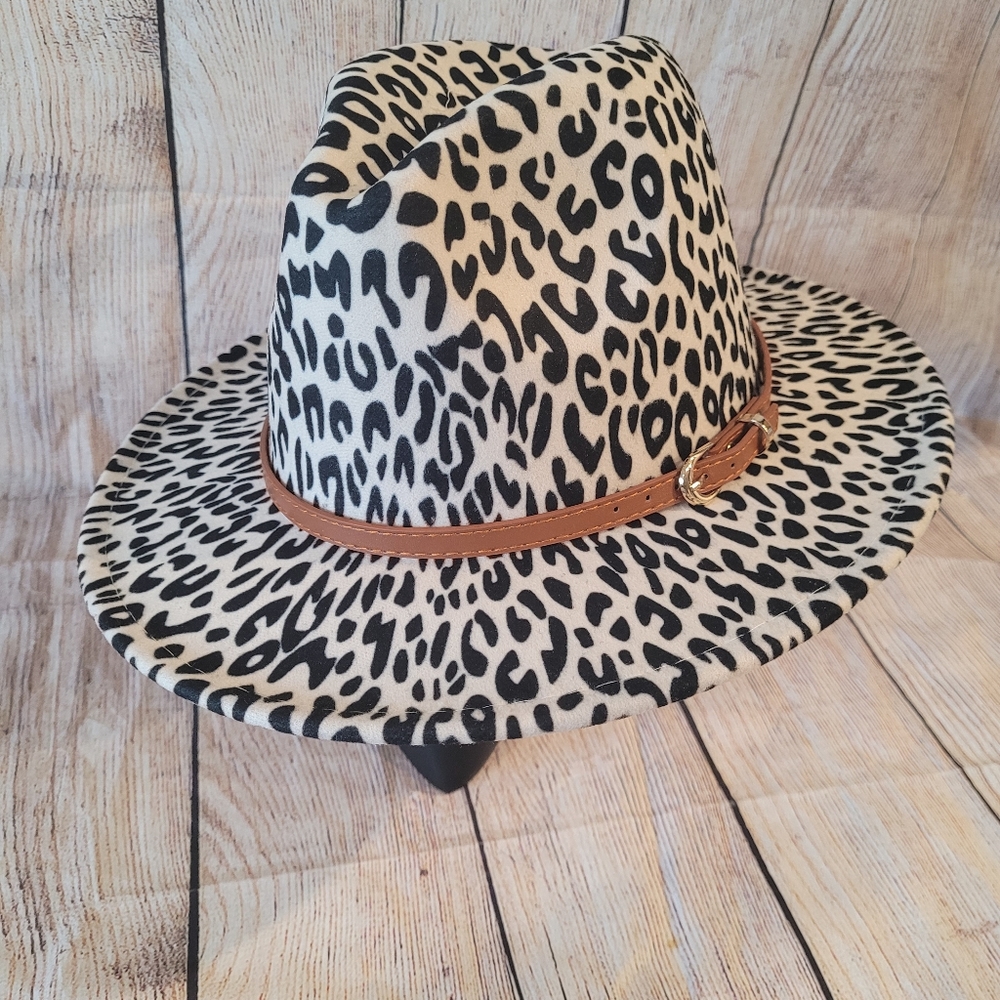 COPY -COPY - COPY - COPY - COPY - Fedora Hat Animal Print Cream Leopar… - Picture 7 of 7